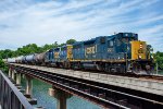 CSX 2011 leads a local across the Tennessee River 